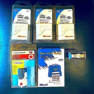 Rubber Stamps 6 No Inkpad required